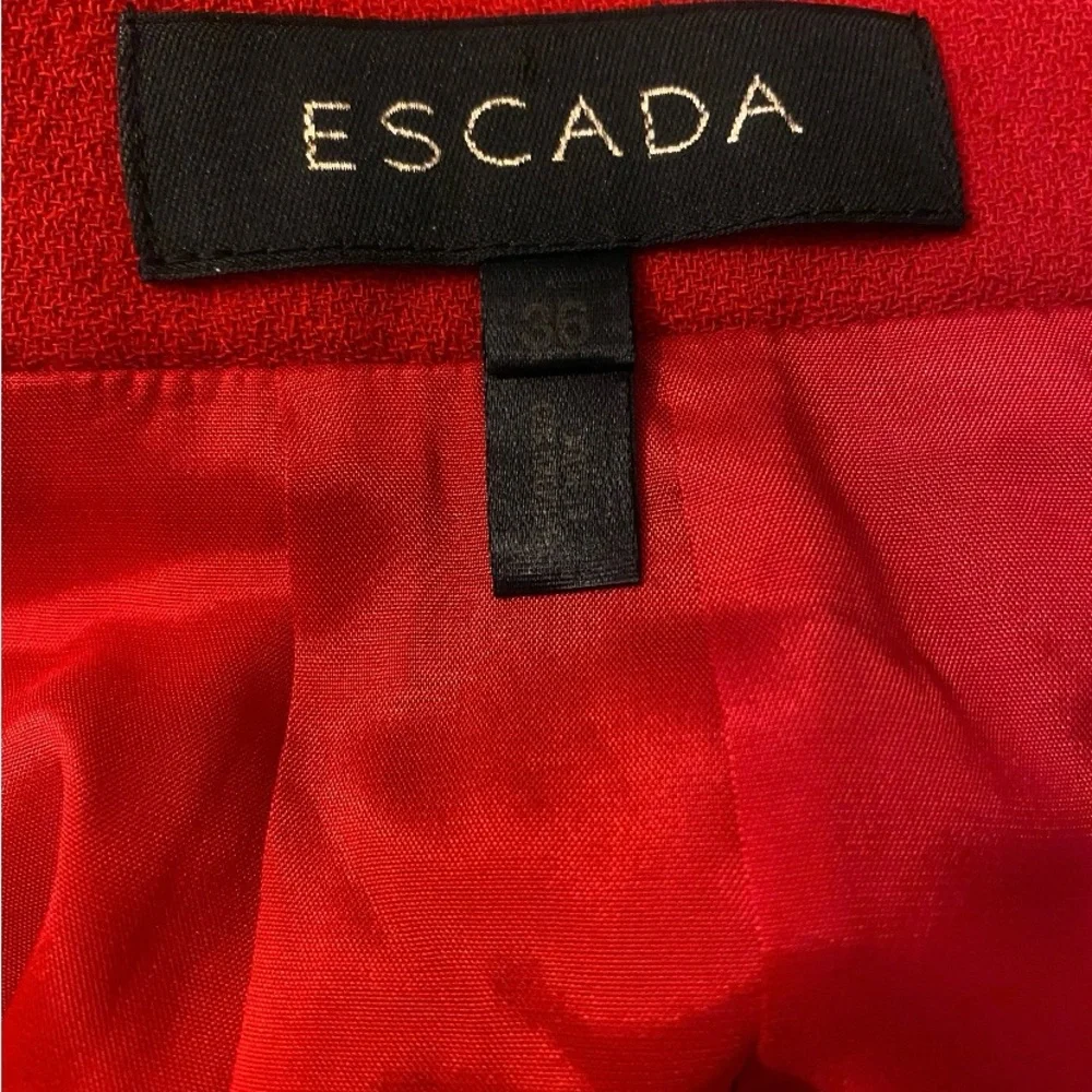 Authentic Escada Knee- Length Wool Skirt - Picture 7 of 8